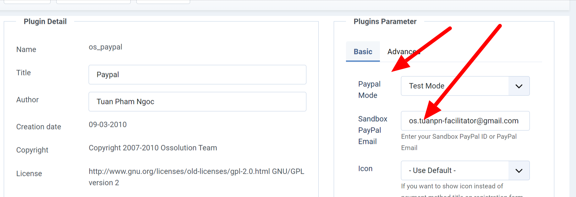 Configure PayPal Payment Plugin