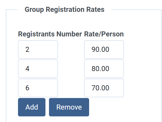 Group Registration Rate