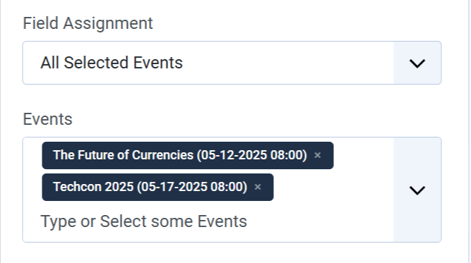 Field Assignment Only Events