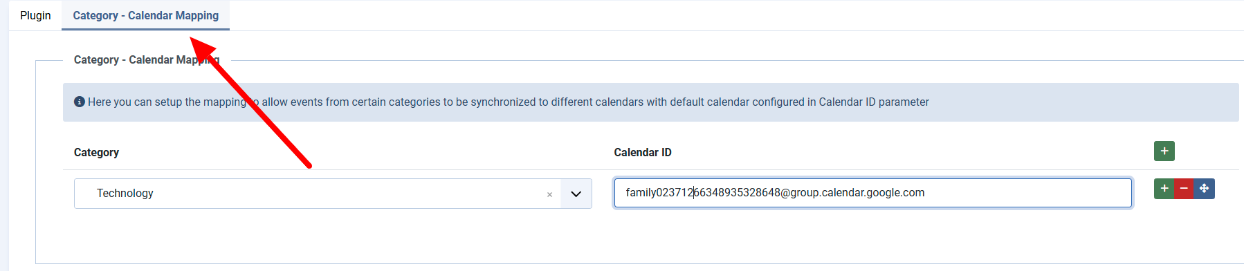 category-calendar-mapping