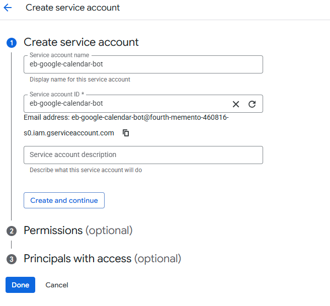 create-service-account