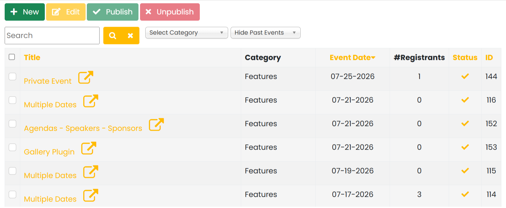 frontend-manage-events