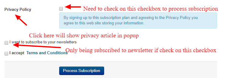 Subscription Form