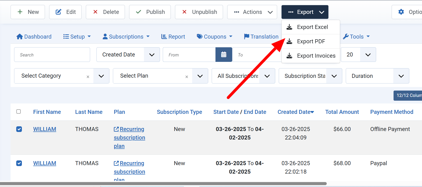 export-subscriptions