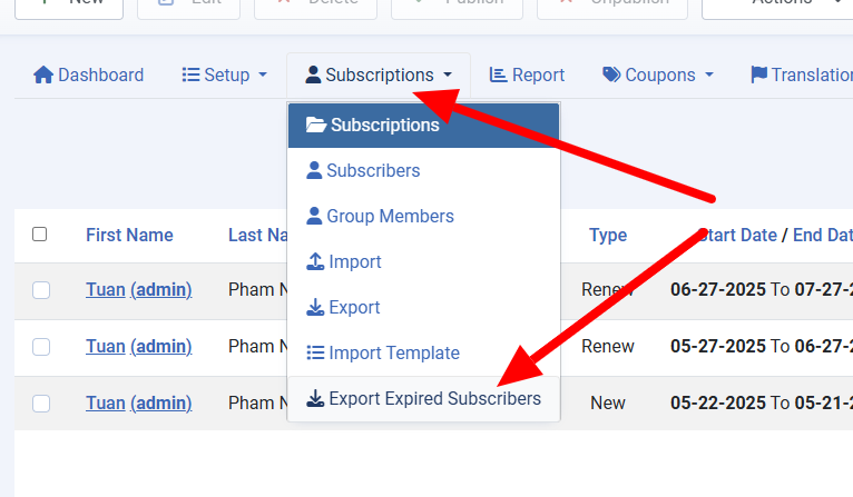 export_expired_subscribers export_expired_subscribers