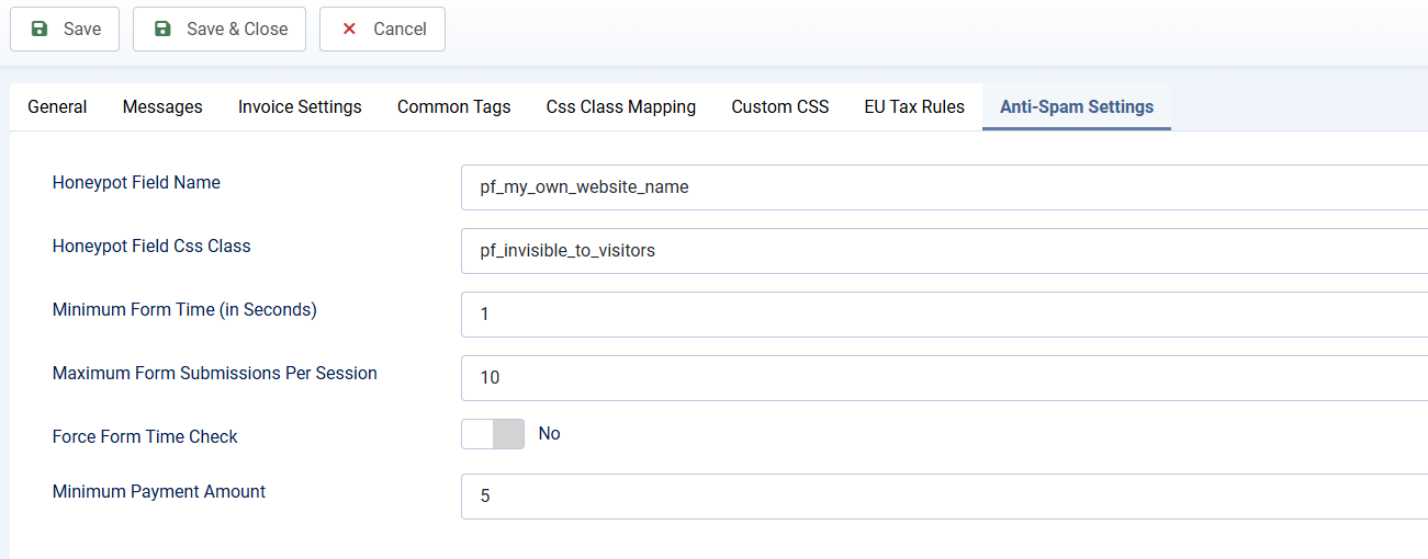 anti-spam-settings