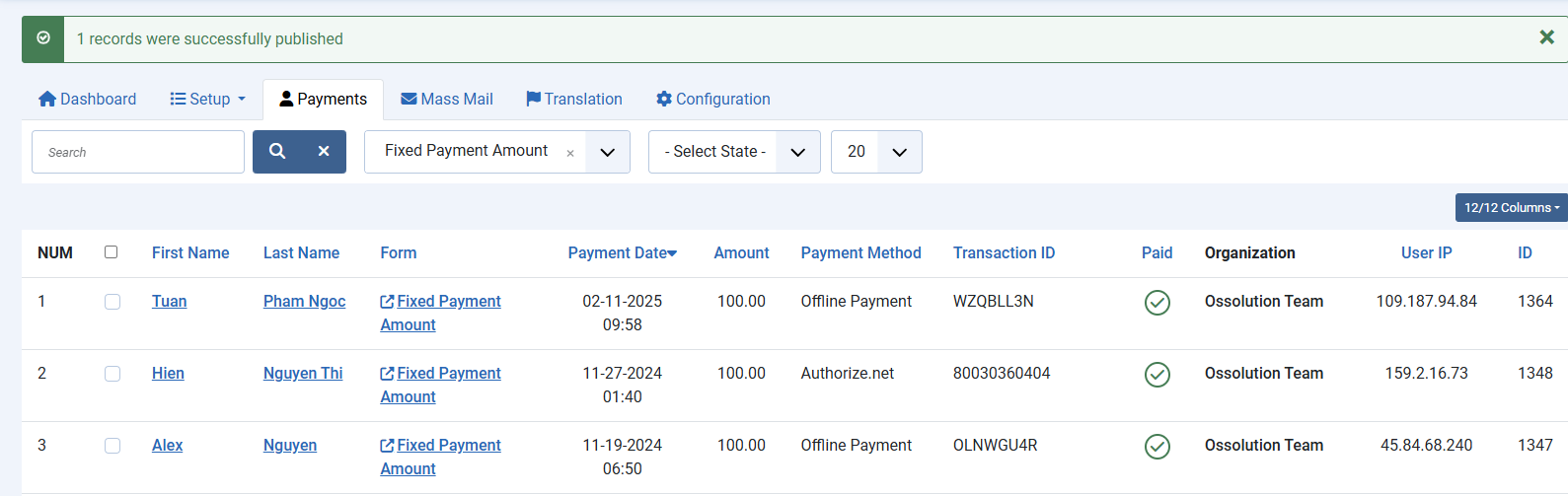 payments payments